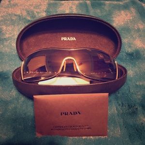Prada Wraparound Shield Sunglasses